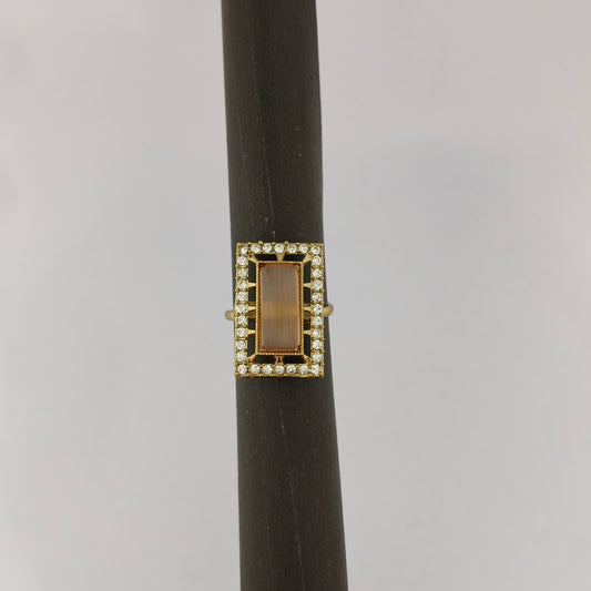 Victorian Gold Rectangle Statement Ring