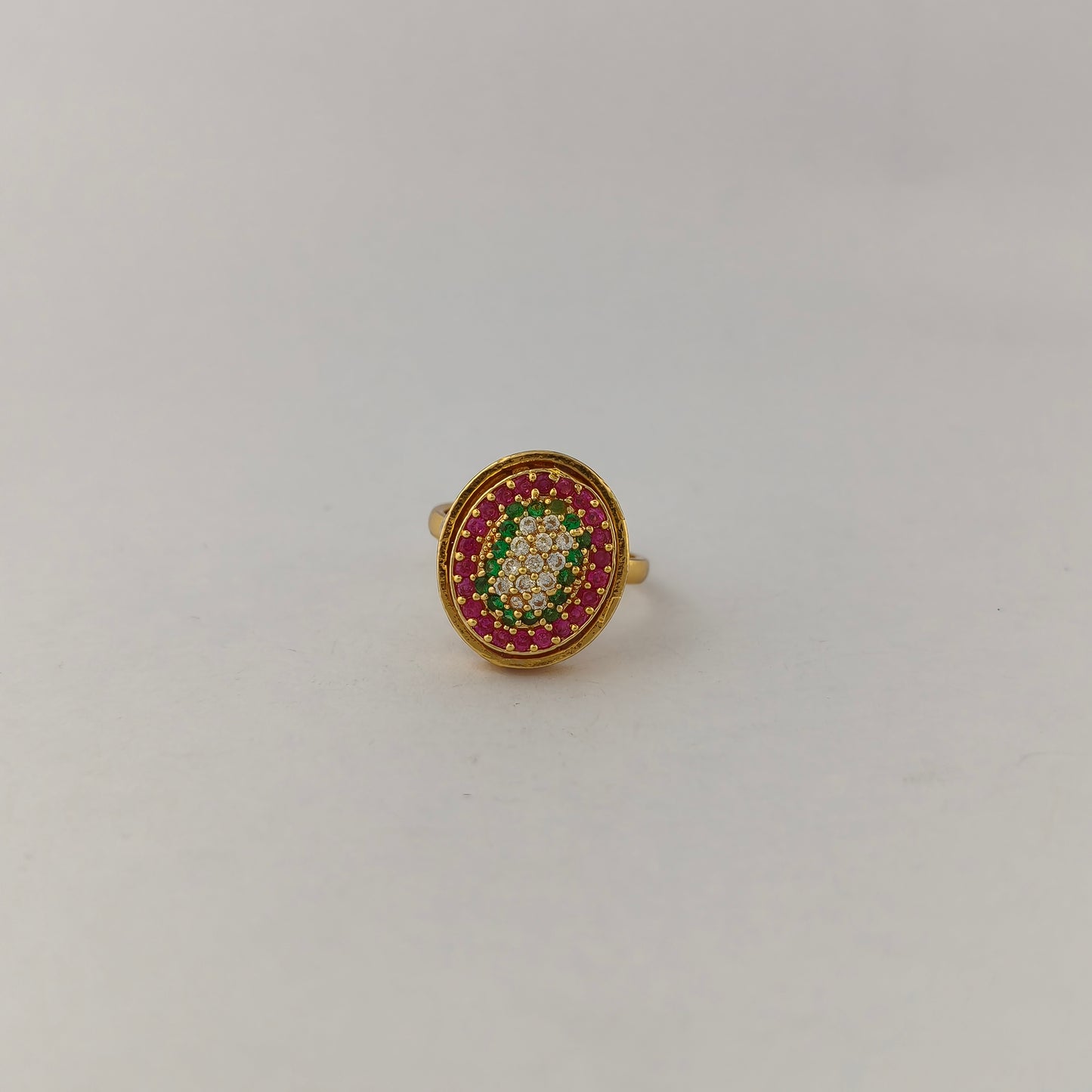 Geometric CZ Ring - Oval