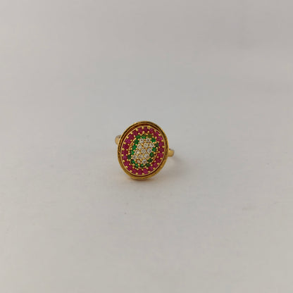 Geometric CZ Ring - Oval