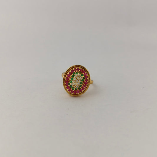 Geometric CZ Ring - Oval