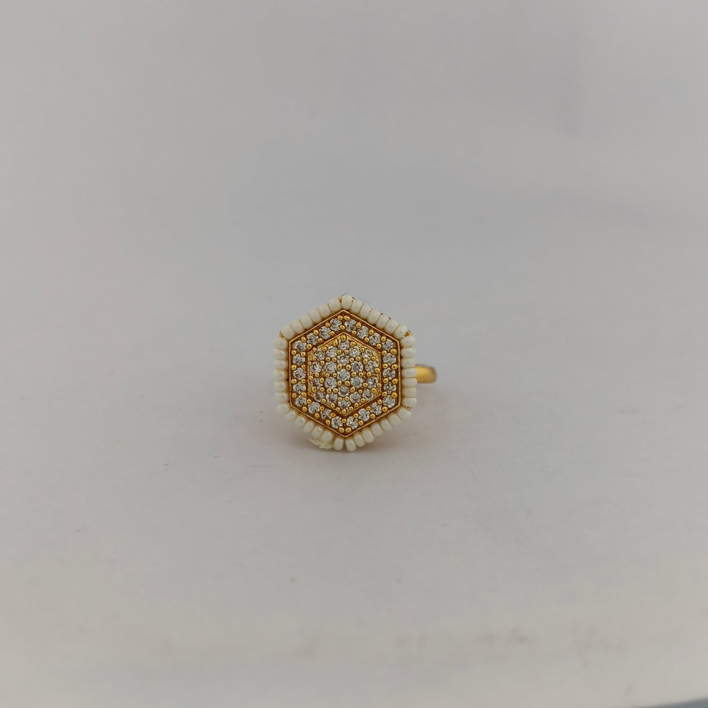 Geometric CZ Ring - Hexagon