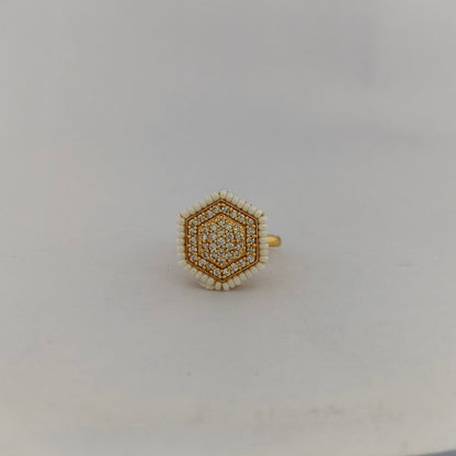 Geometric CZ Ring - Hexagon