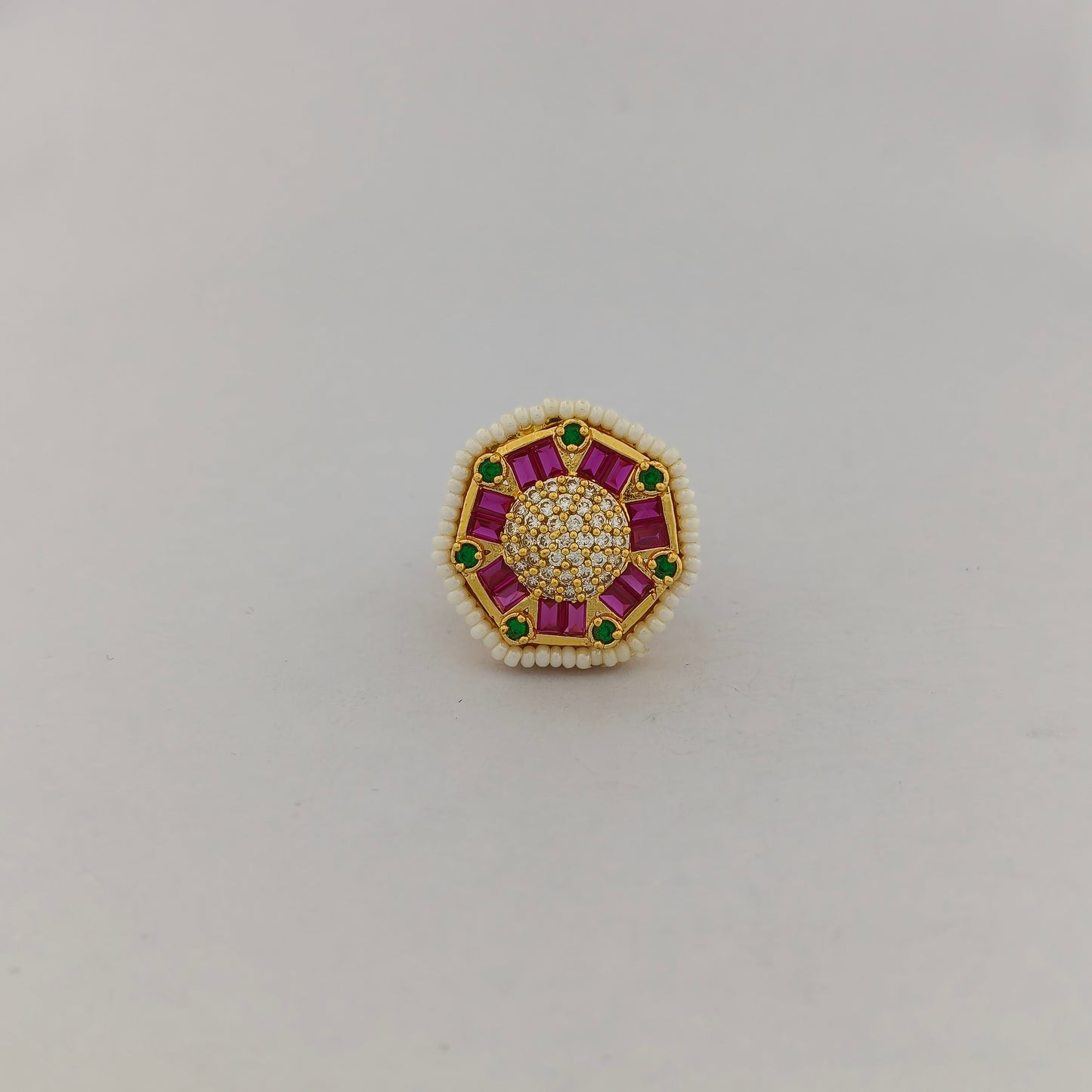 Geometric CZ Ring - Septagon