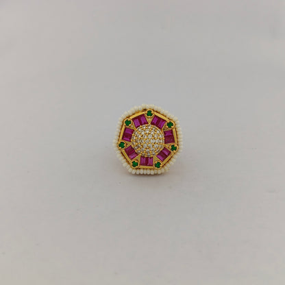Geometric CZ Ring - Septagon