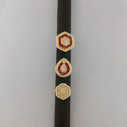Geometric CZ Ring - Hexagon