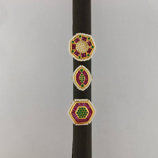 Geometric CZ Ring - Marquise