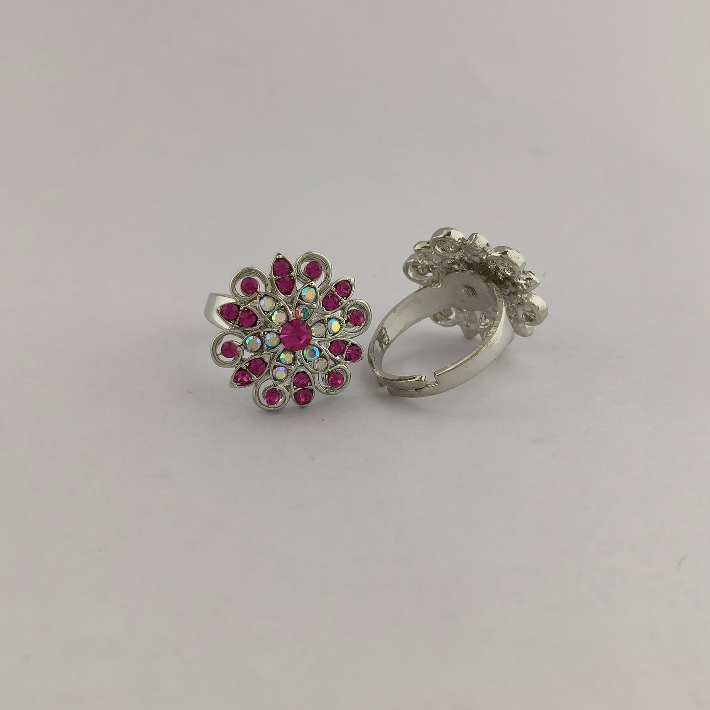 Silver Plated Floral Ring