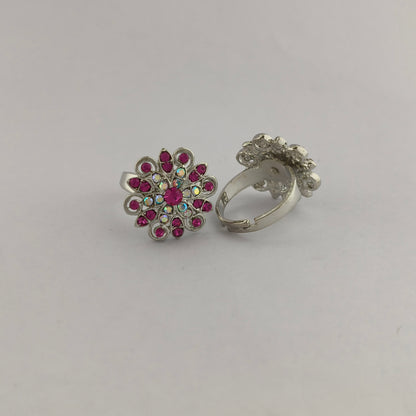 Silver Plated Floral Ring