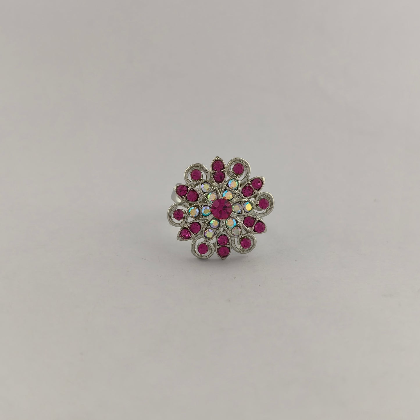 Silver Plated Floral Ring