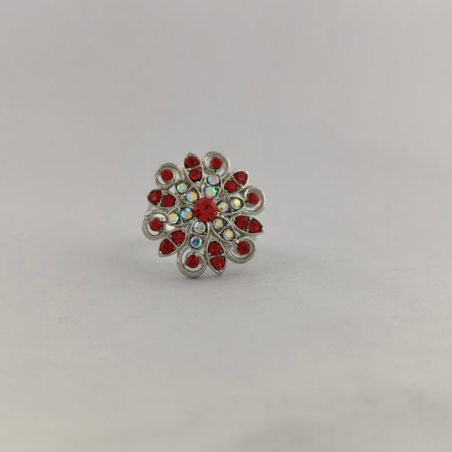 Silver Plated Floral Ring