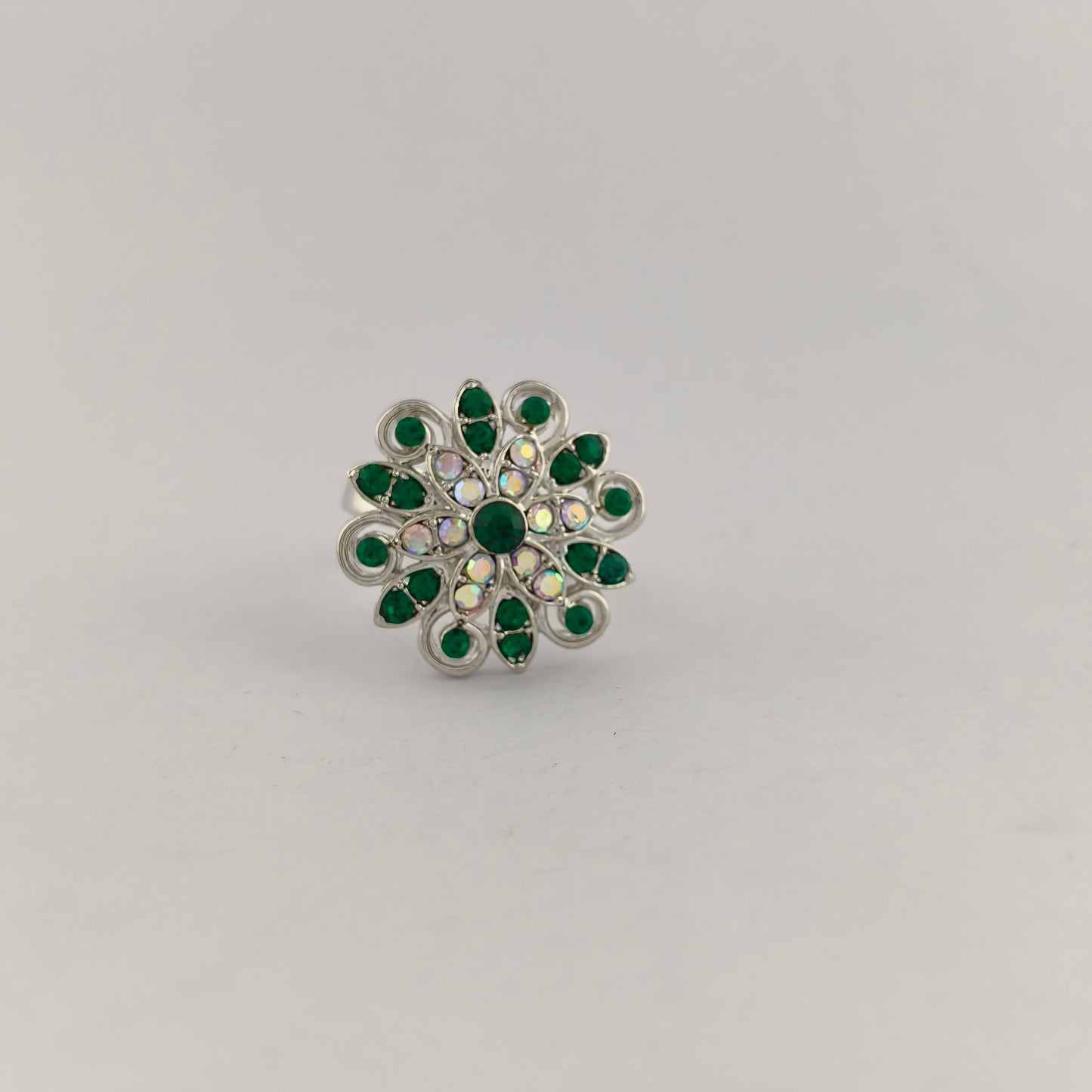 Silver Plated Floral Ring