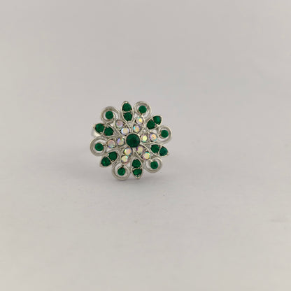 Silver Plated Floral Ring