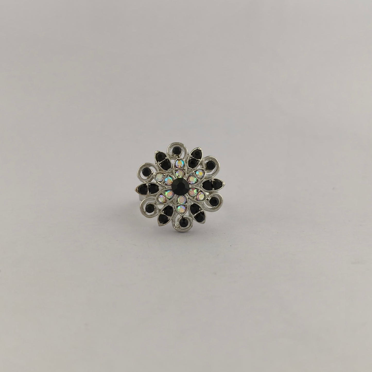 Silver Plated Floral Ring