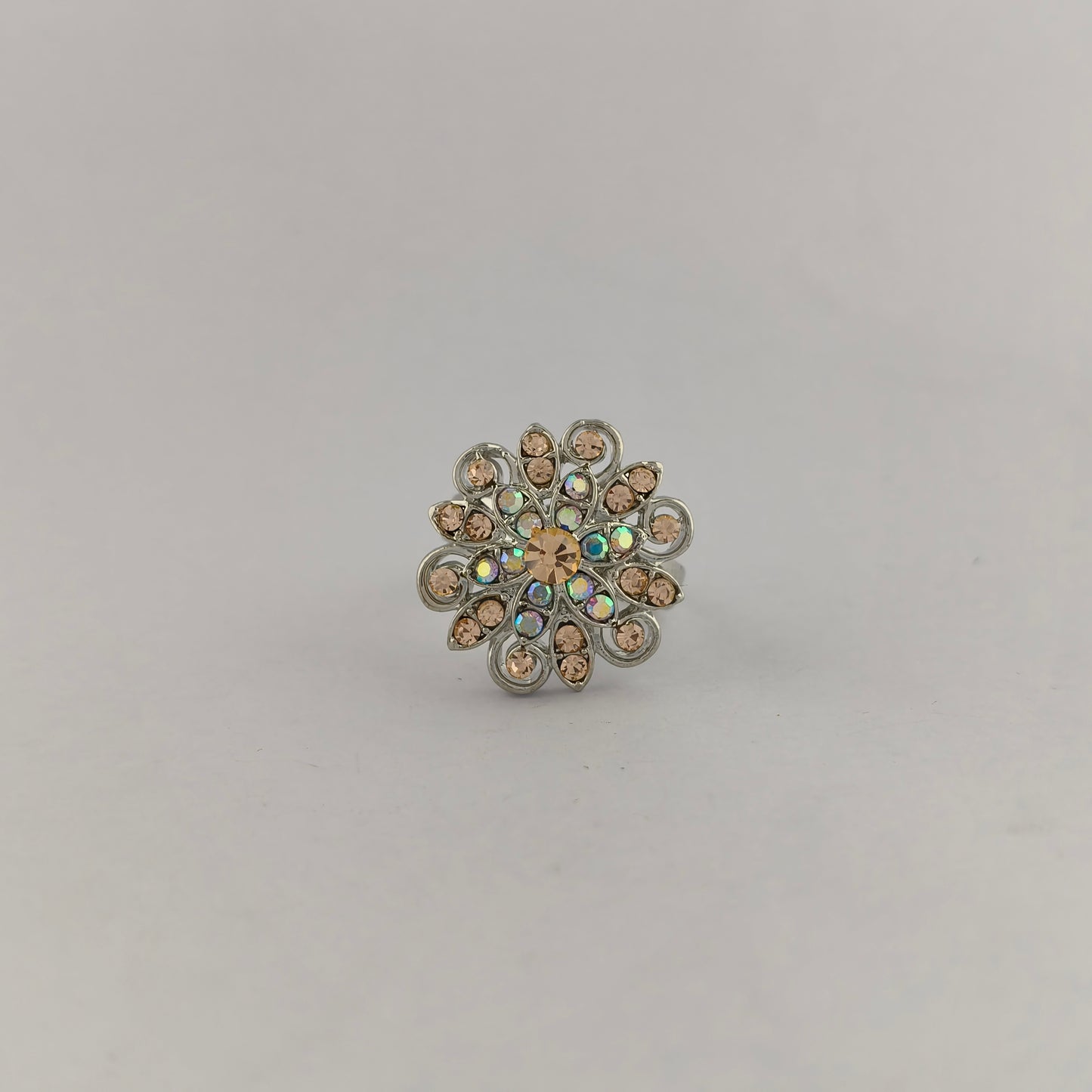 Silver Plated Floral Ring