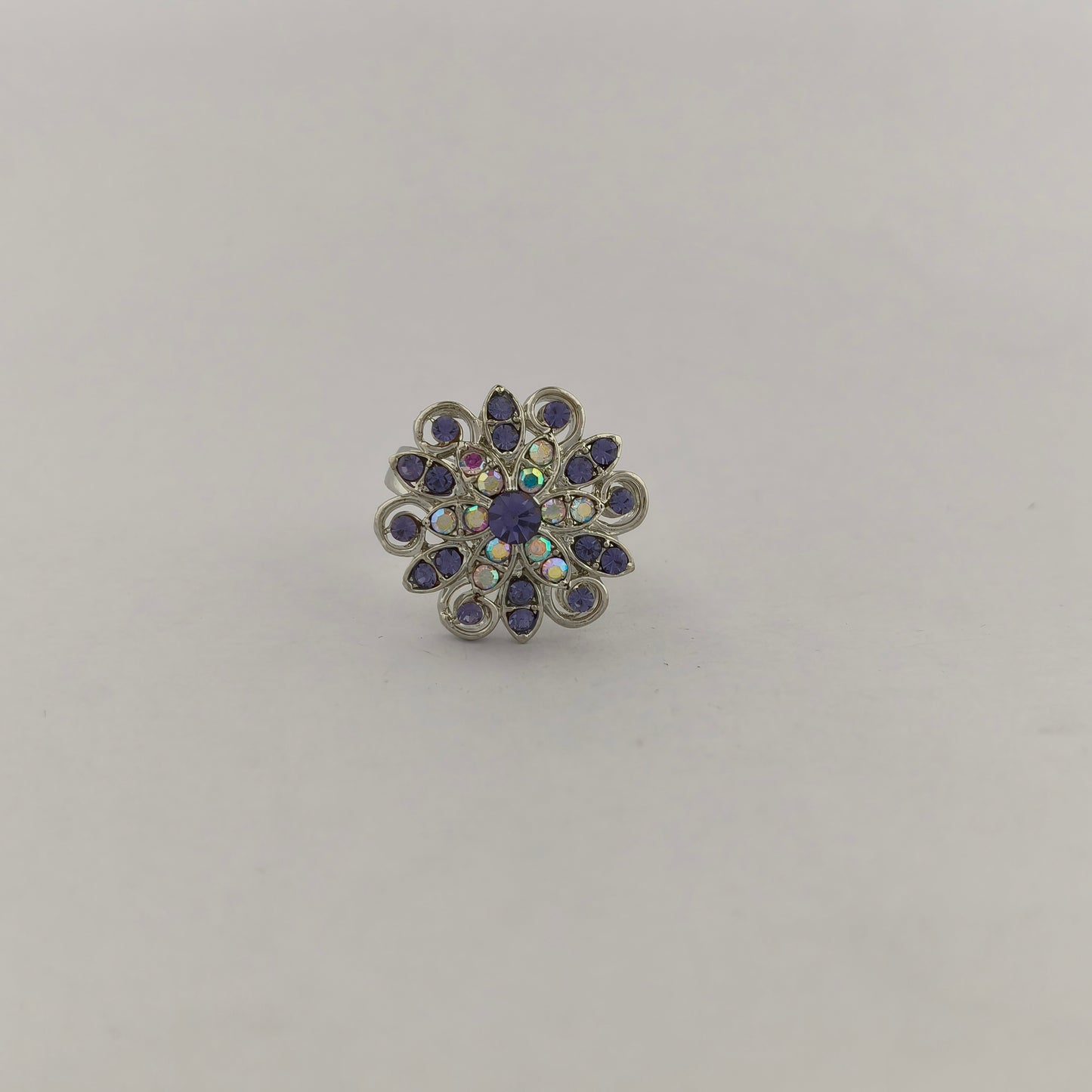 Silver Plated Floral Ring