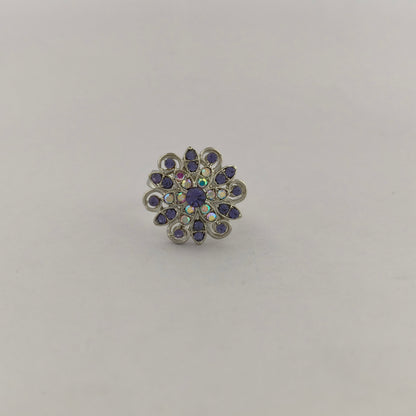 Silver Plated Floral Ring