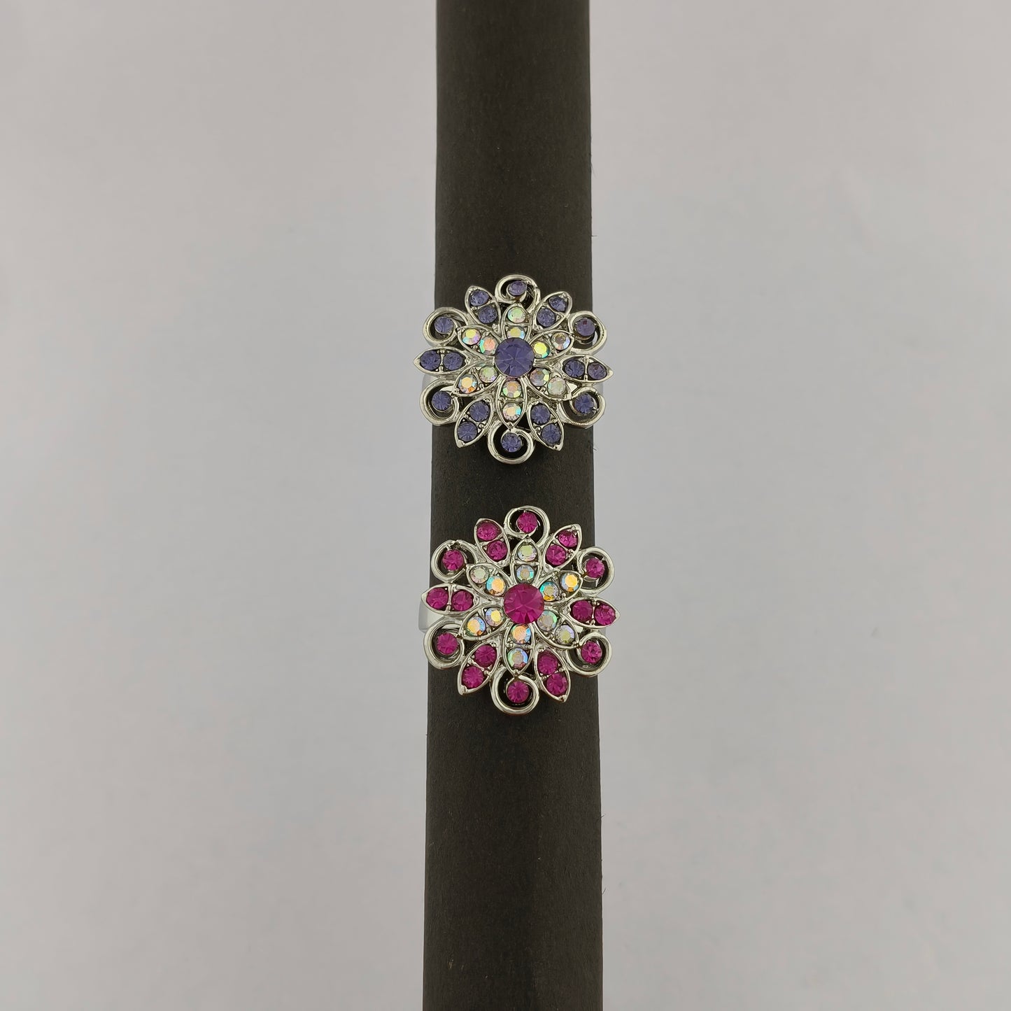 Silver Plated Floral Ring