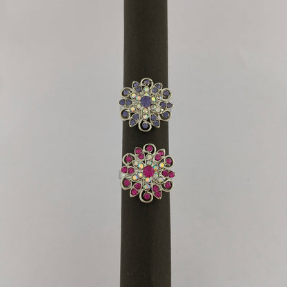 Silver Plated Floral Ring