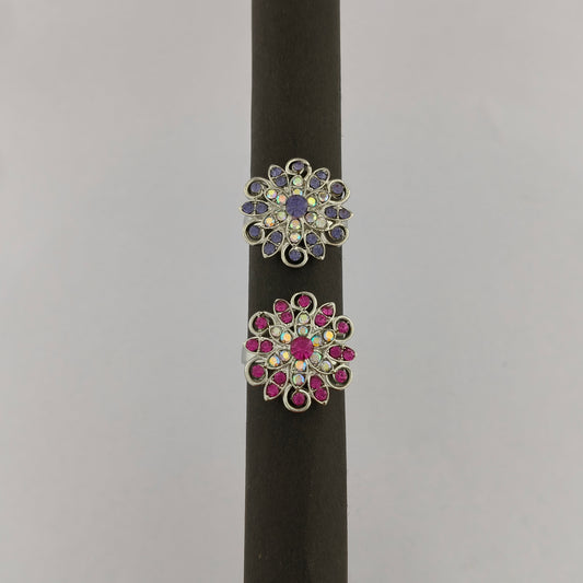 Silver Plated Floral Ring