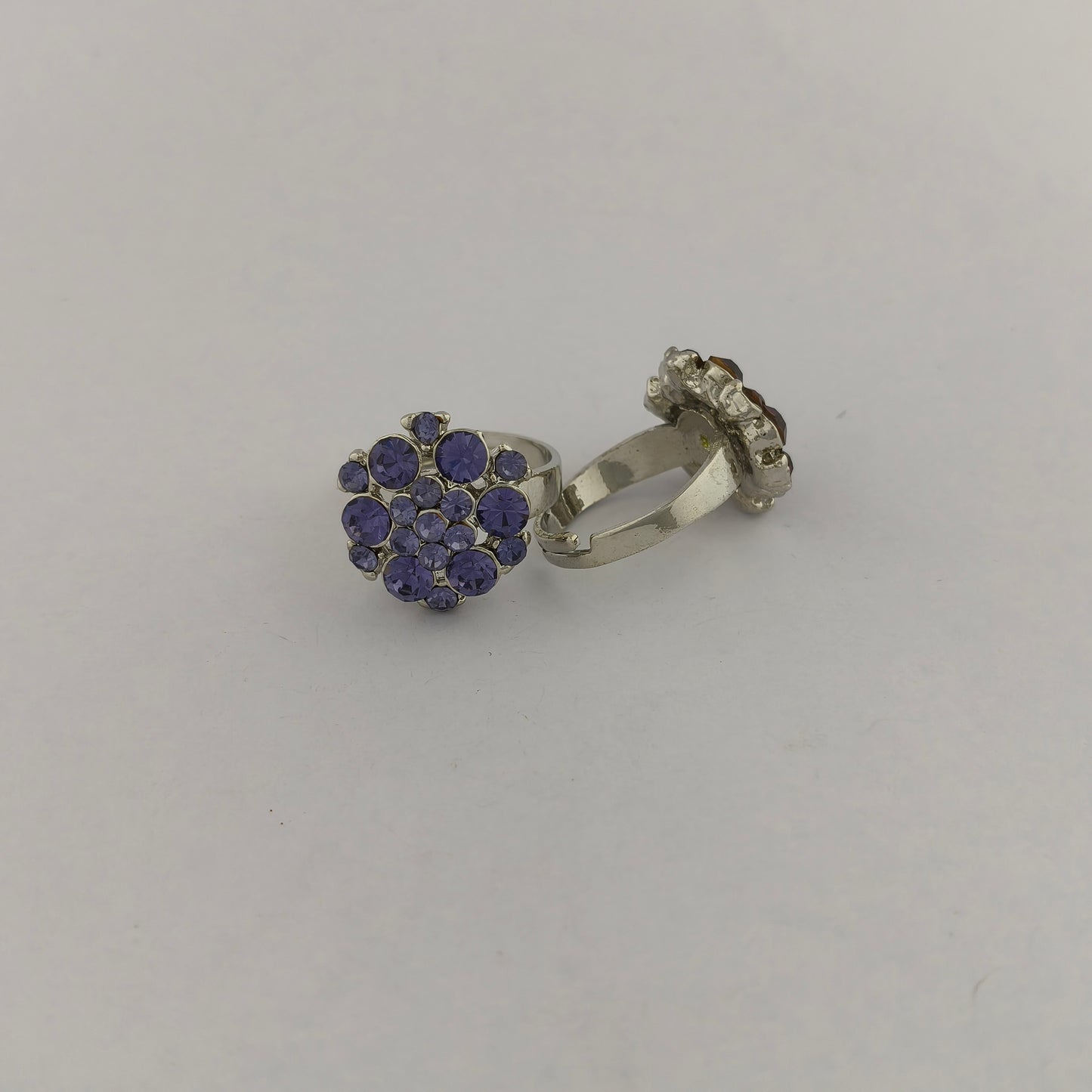 Silver Plated Round Cluster Ring