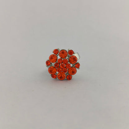 Silver Plated Round Cluster Ring