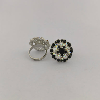 Silver Plated Floral Ring