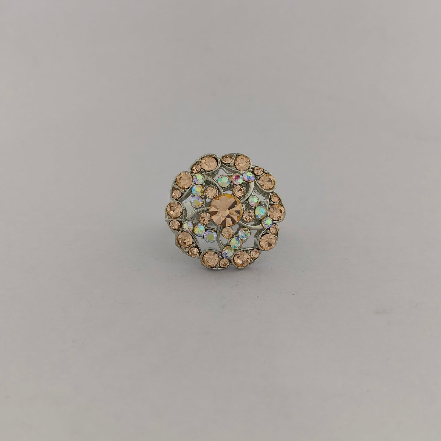Silver Plated Floral Ring