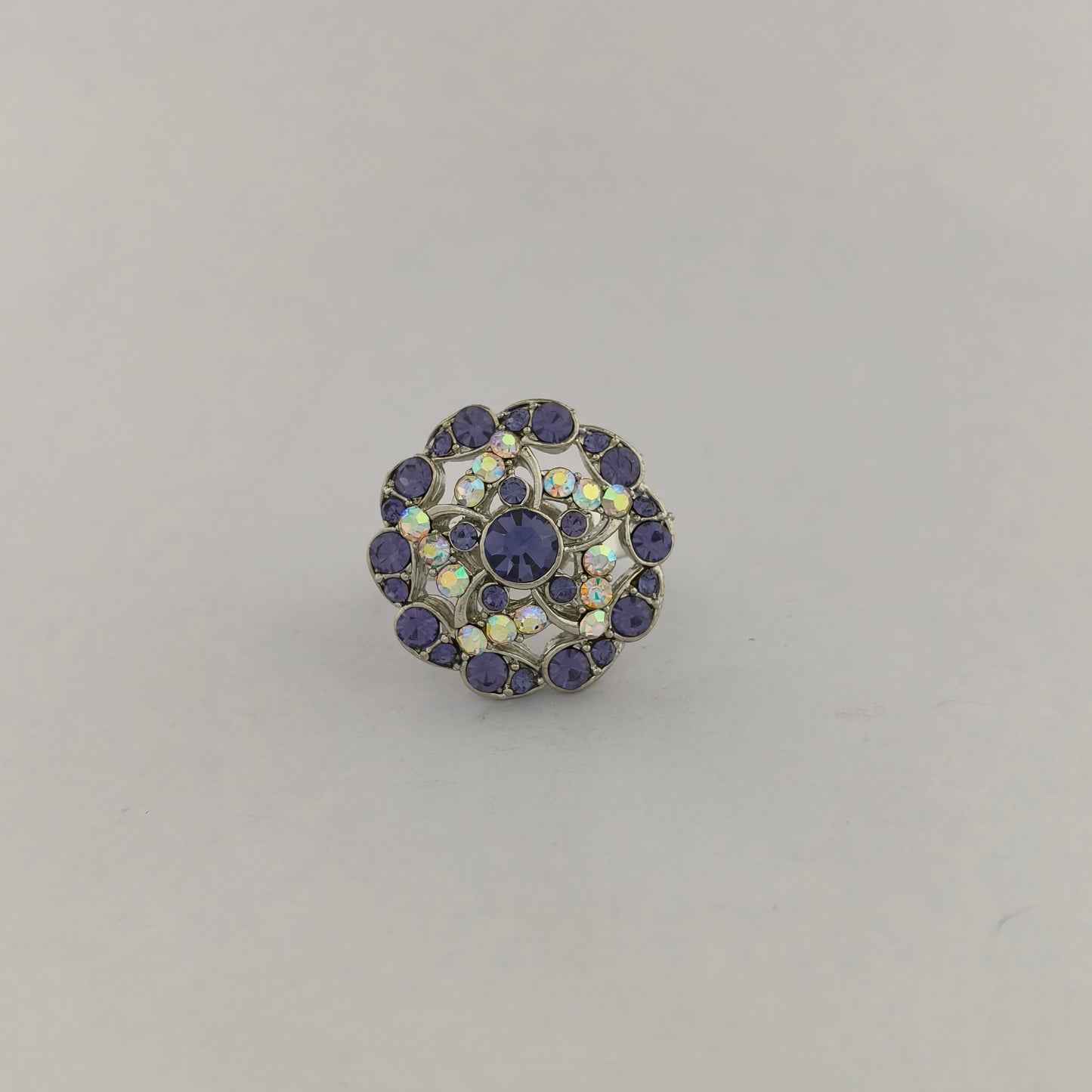 Silver Plated Floral Ring