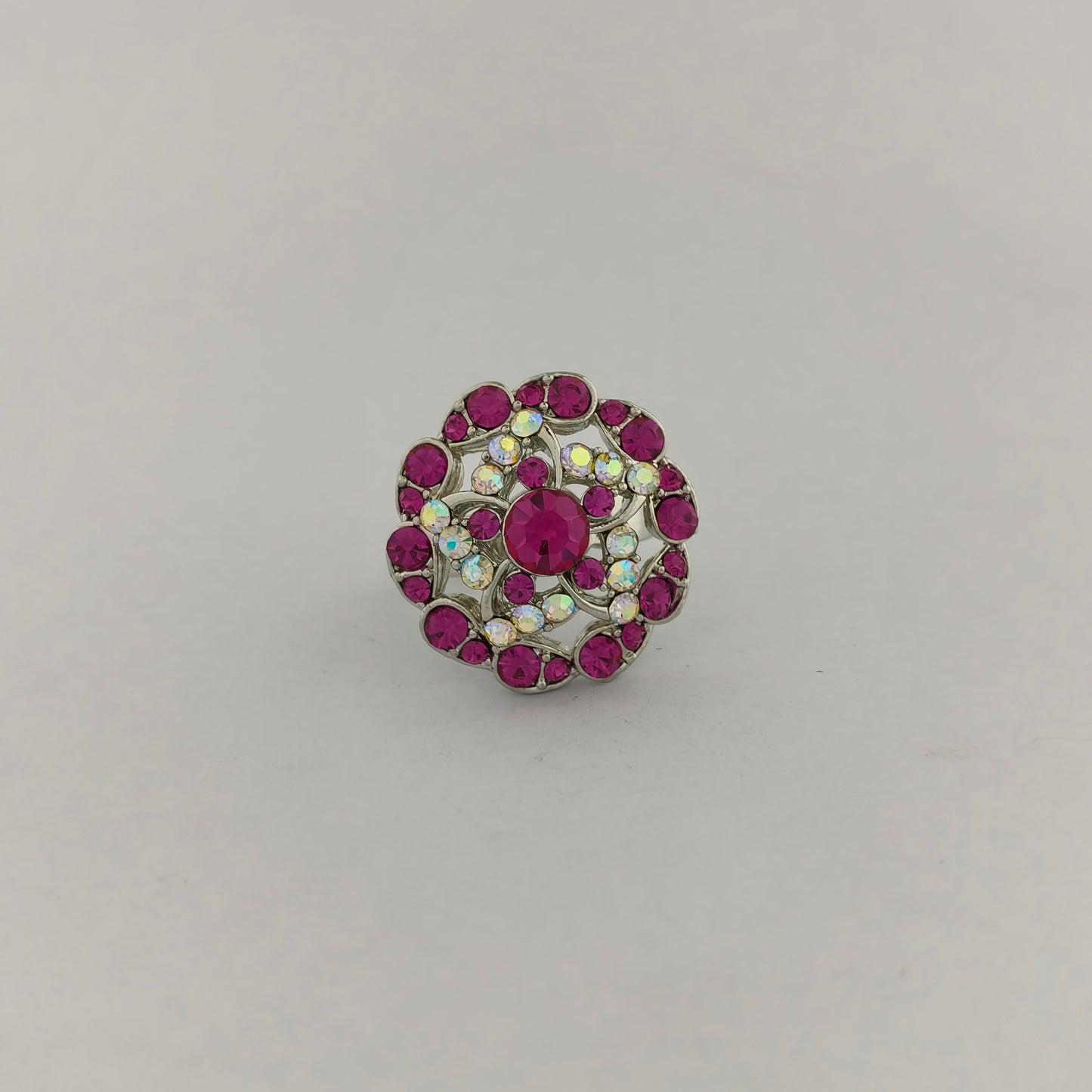 Silver Plated Floral Ring