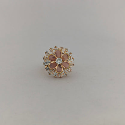 Gold Plated Crystal Blossom Ring