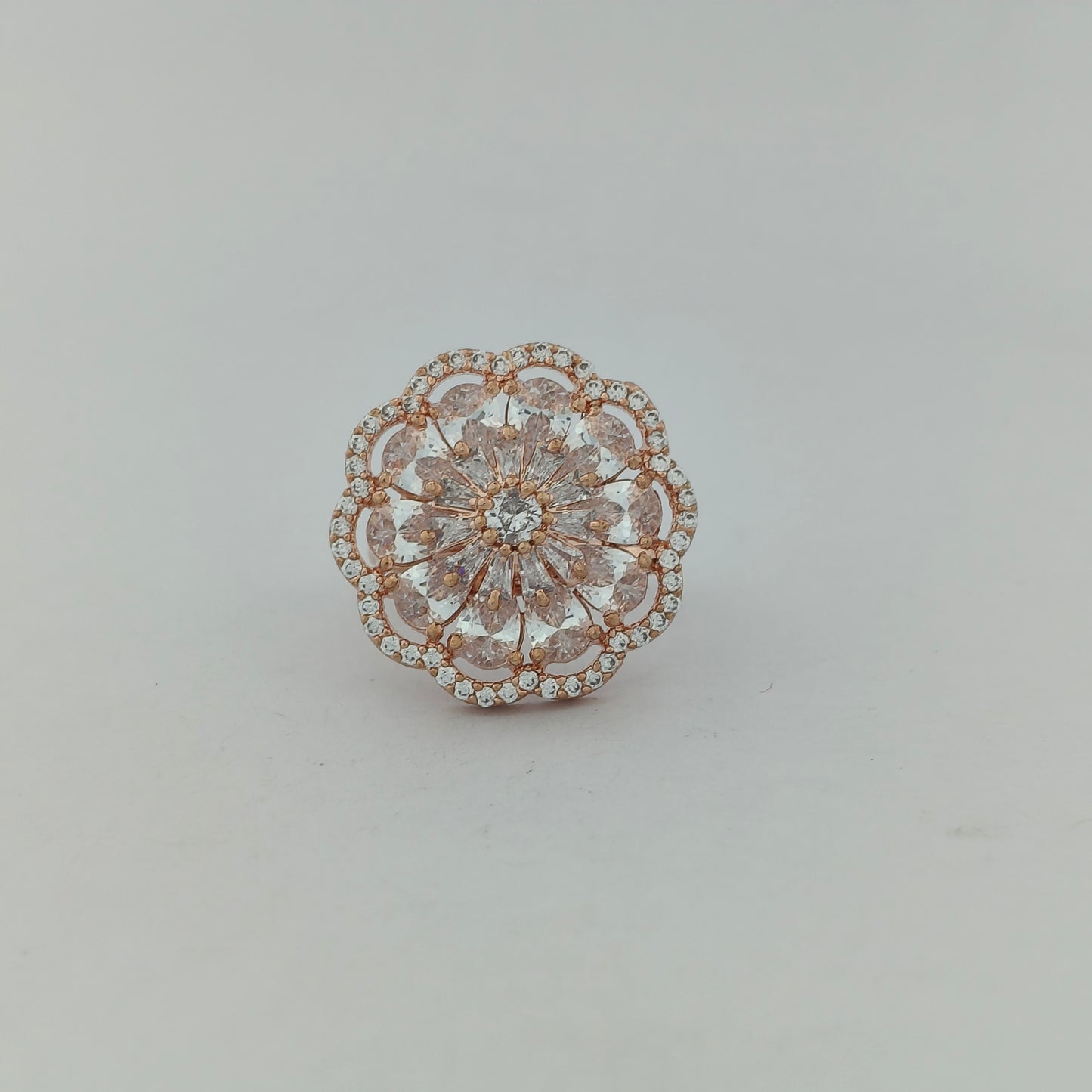 Rose Gold Starburst Flora Ring