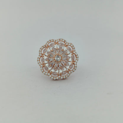 Rose Gold Starburst Flora Ring