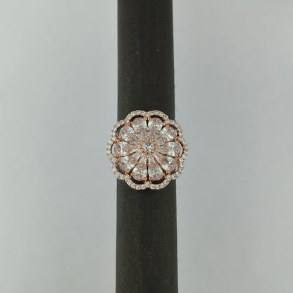Rose Gold Starburst Flora Ring