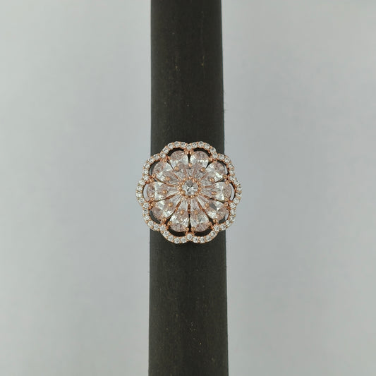 Rose Gold Starburst Flora Ring