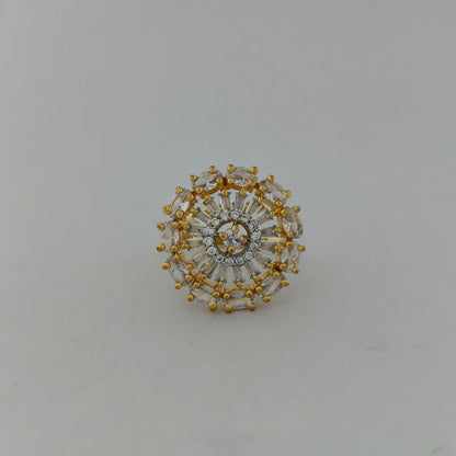 Gold Plated Sunburst Cocktail Ring