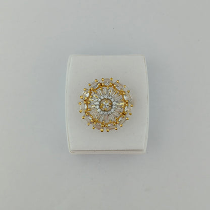 Gold Plated Sunburst Cocktail Ring