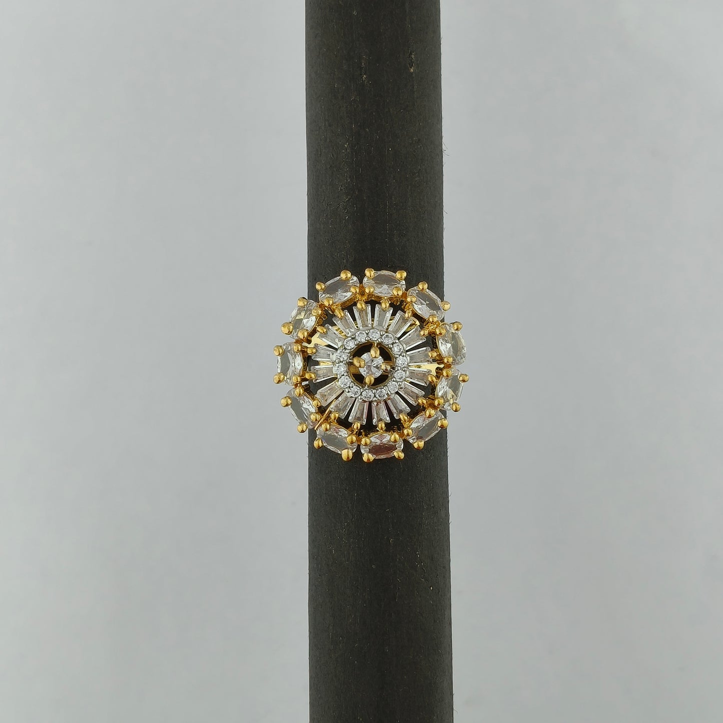 Gold Plated Sunburst Cocktail Ring