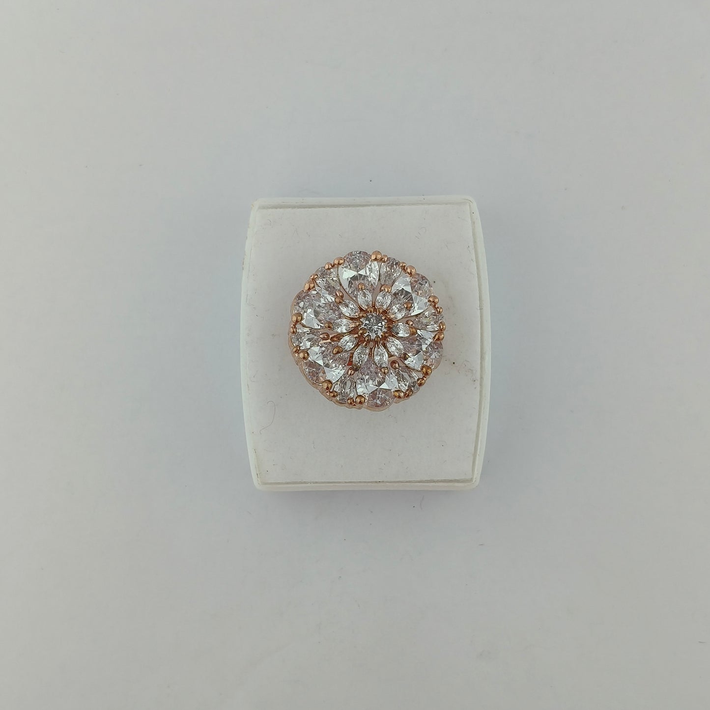Rose Gold Radiant Snowflake Ring