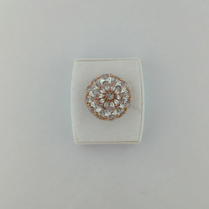 Rose Gold Radiant Snowflake Ring
