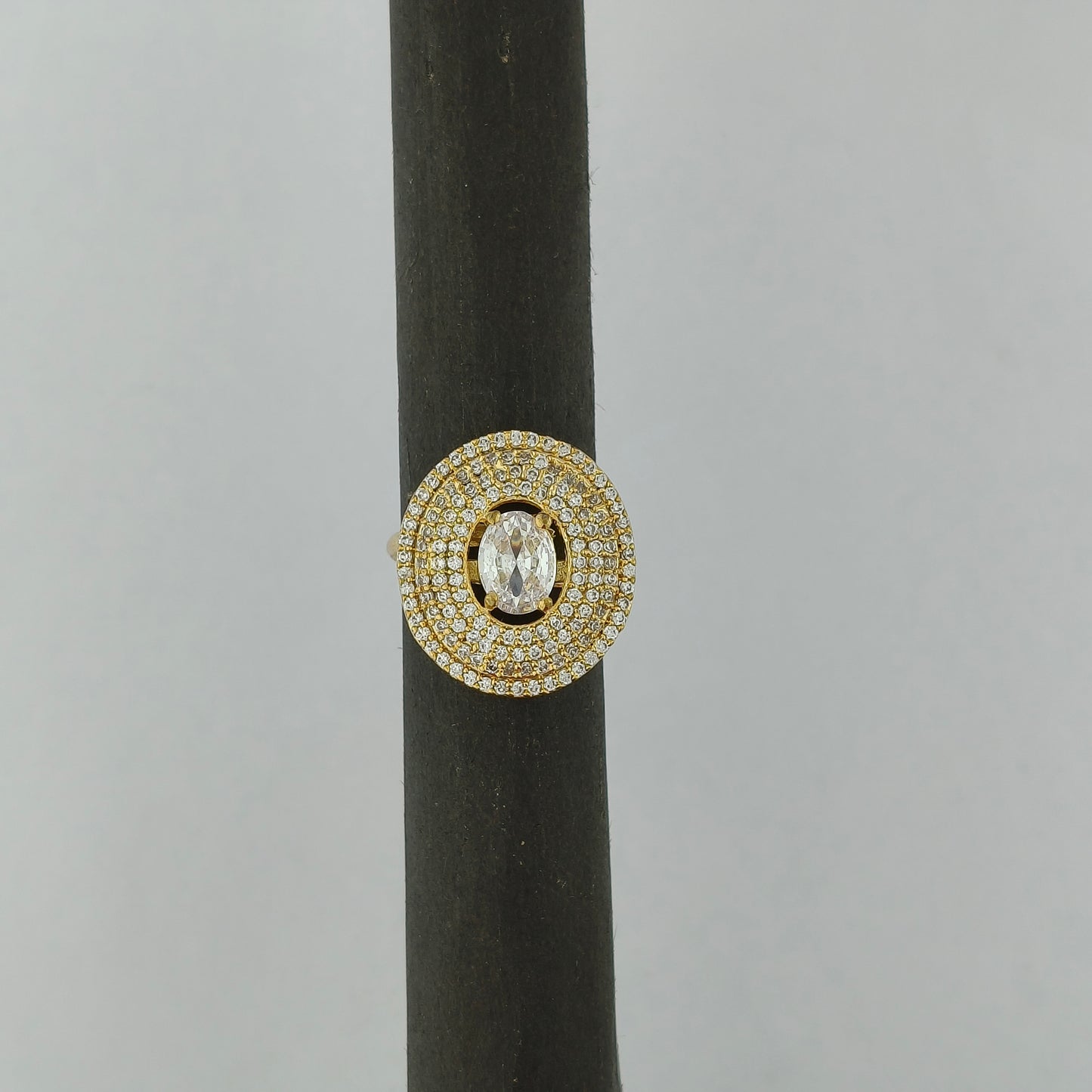 Gold Plated Radiant Halo Ring