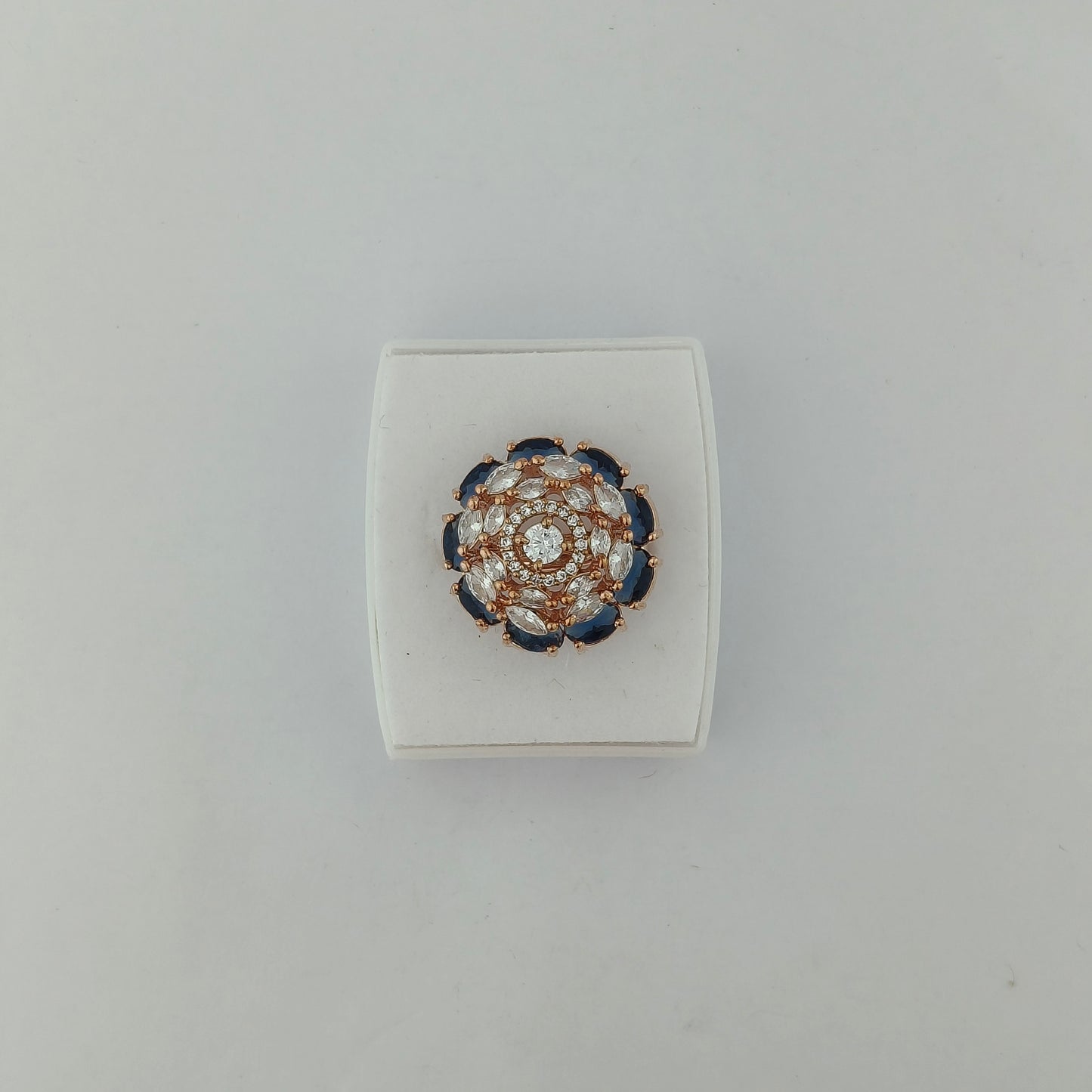 Rose Gold Sapphire Blossom Ring