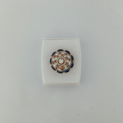 Rose Gold Sapphire Blossom Ring