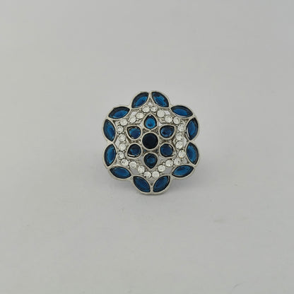 Silver Plated Mosaic Blossom Ring