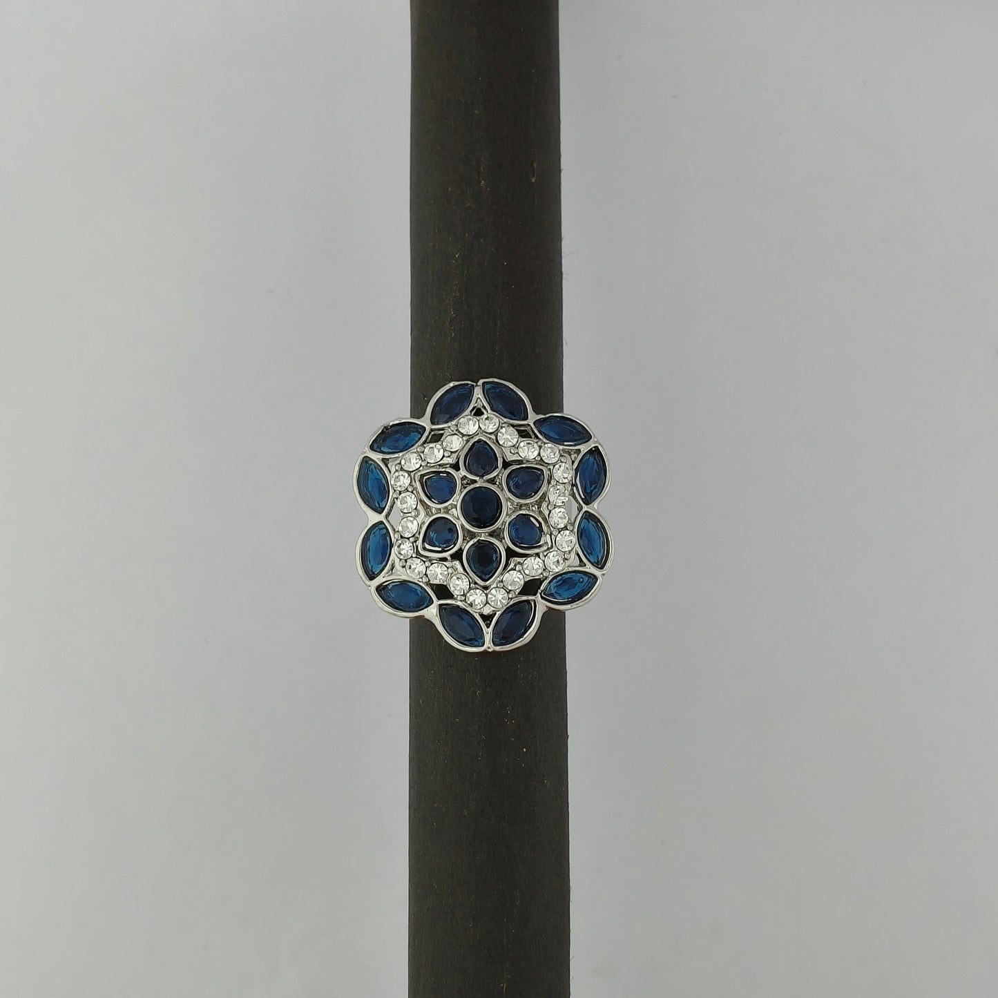 Silver Plated Mosaic Blossom Ring