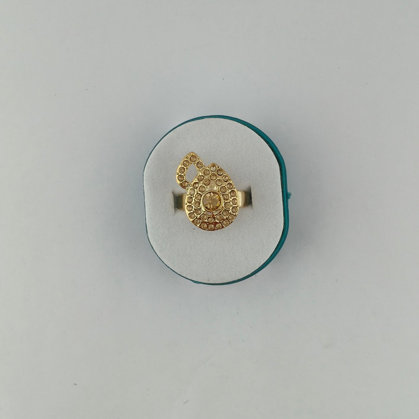 Gold Plated Textured Statement Ring