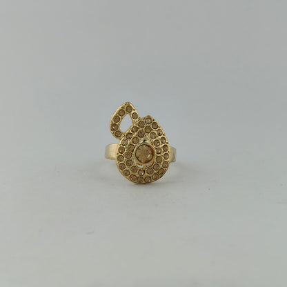 Gold Plated Textured Statement Ring