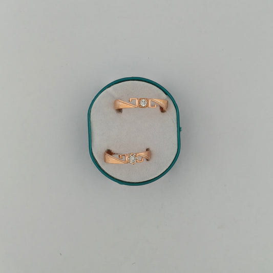 Rose Gold Plated Solitaire Bands