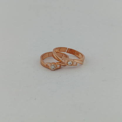 Rose Gold Plated Solitaire Bands