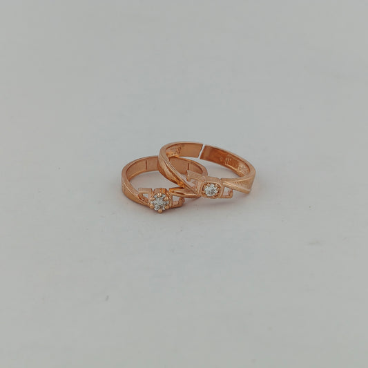 Rose Gold Plated Solitaire Bands