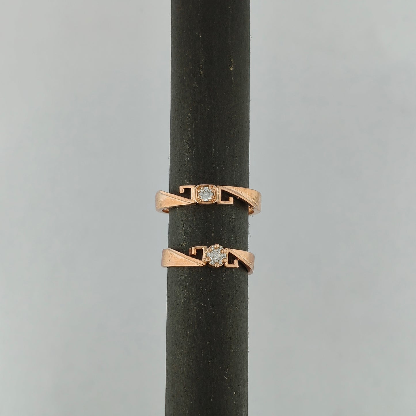 Rose Gold Plated Solitaire Bands